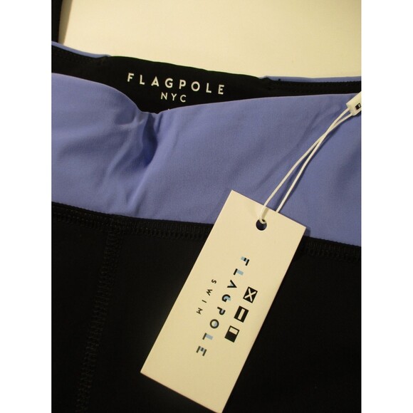 Flagpole Swim Women's Copeland Athletic Leggings Pants Sz L 185 Periwinkle black - Picture 5 of 7